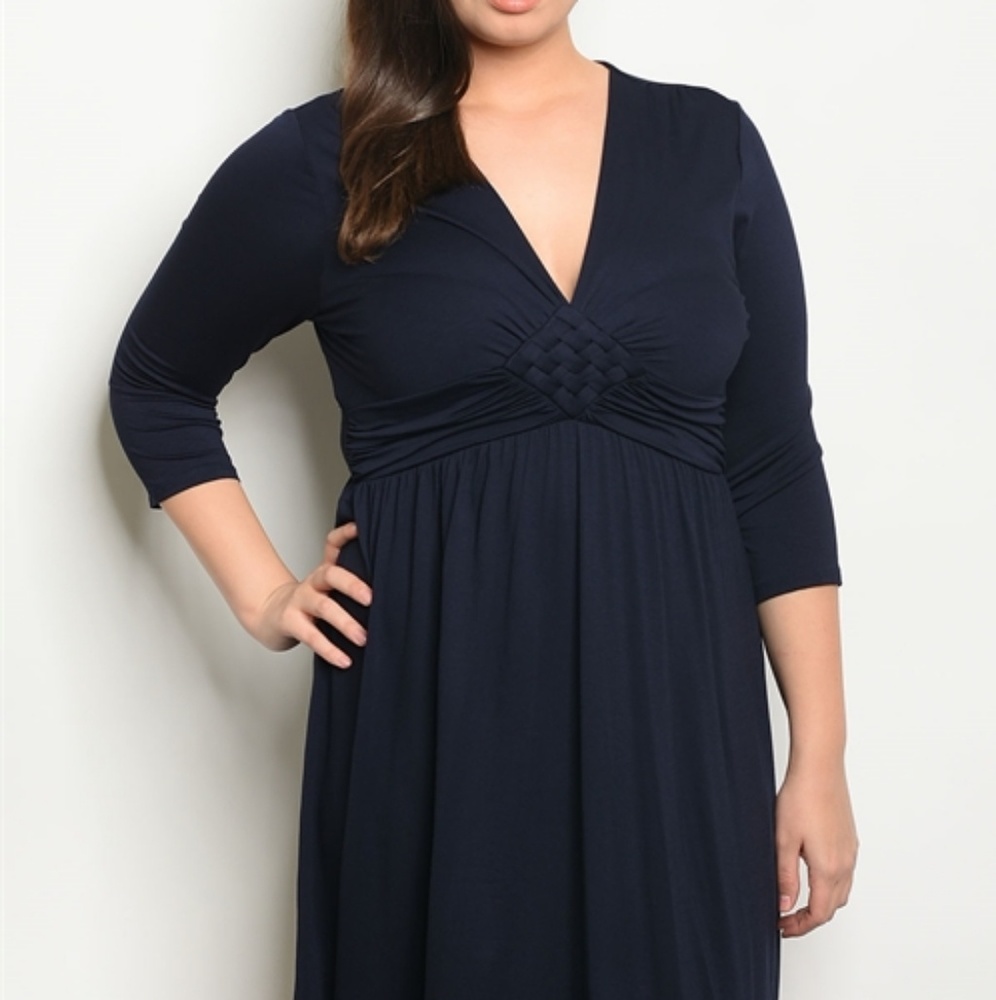 Celtic Navy Dress PLUS Size